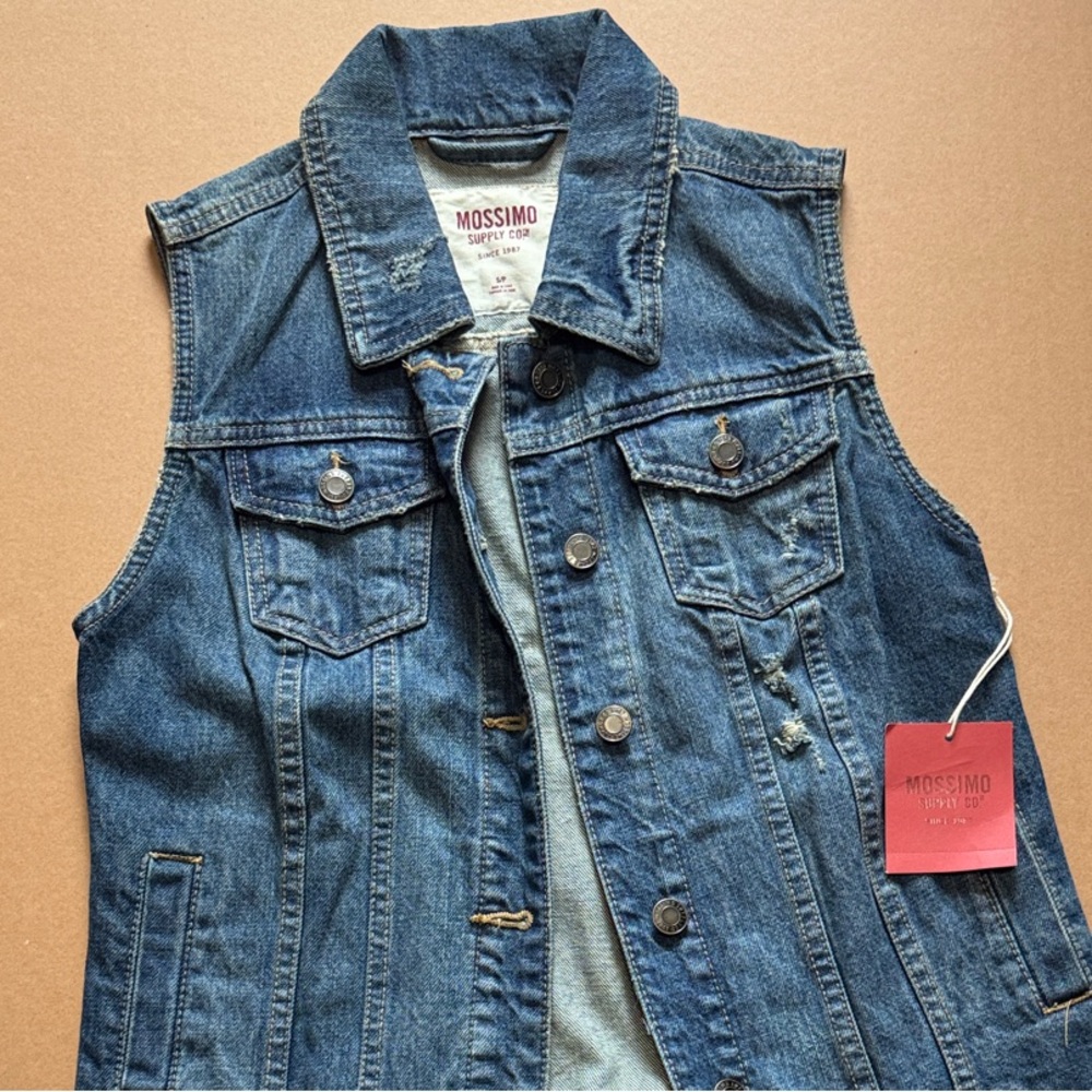 Mossimo Supply Co. Blue Denim Vest
